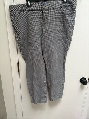 Old Navy Black and White Micro-Check Dress Pants
